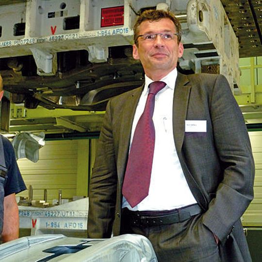 Helmar Aßfalg, Vorsitzender der Geschäftsführung bei Allgaier blickt optimistisch in die Zukunft: „Wir sind mit der neuen Tryout-Presse im Werkzeugbau und für die neuen Stahlwerkstoffe bestens aufgestellt.“ Bild: Kuhn Helmar Aßfalg, Vorsitzender der Geschäftsführung bei Allgaier blickt optimistisch in die Zukunft: „Wir sind mit der neuen Tryout-Presse im Werkzeugbau und für die neuen Stahlwerkstoffe bestens aufgestellt.“ Bild: Kuhn