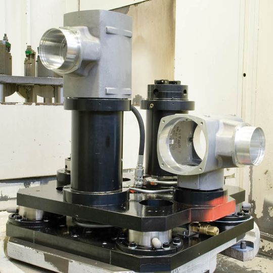 Bild 1: Für jedes Teil wird das effizienteste Spannverfahren gewählt. Bild: AMF Bild 1: Für jedes Teil wird das effizienteste Spannverfahren gewählt. Bild: AMF