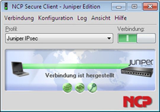NCP hat einen eigenen IPsec VPN Client für Juniper entwickelt, den „NCP Secure Client – Juniper Edition“ NCP hat einen eigenen IPsec VPN Client für Juniper entwickelt, den „NCP Secure Client – Juniper Edition“
