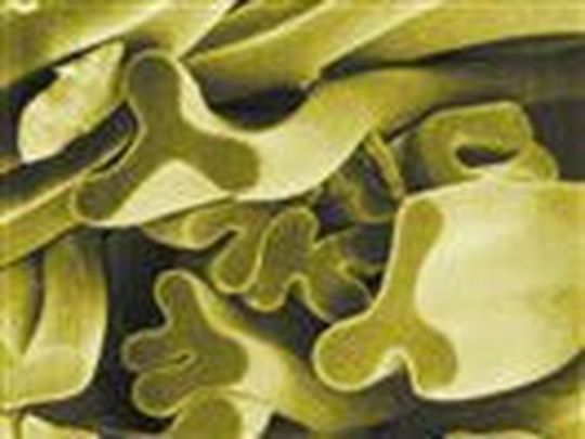 Die in Schörfling produzierten Polyimidfasern lassen sich in Filtermedien, Dichtungen, Flammschutzbekleidung oder Thermoisolationsmaterialien einsetzen. (Bild: Evonik Industries)