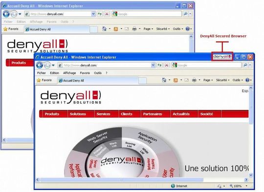 Sicheres Online Banking: Für Schadprogramme auf dem Client ist es unmöglich, sich in das durch die neue rWeb Option gesicherte Browser-Fenster einzuschleusen. Sicheres Online Banking: Für Schadprogramme auf dem Client ist es unmöglich, sich in das durch die neue rWeb Option gesicherte Browser-Fenster einzuschleusen.