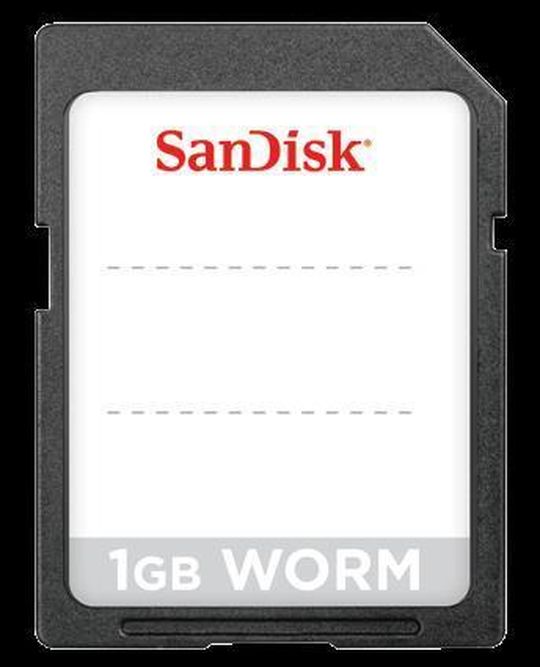 SD WORM Card mit einem Gigabyte Kapazität von Sandisk SD WORM Card mit einem Gigabyte Kapazität von Sandisk