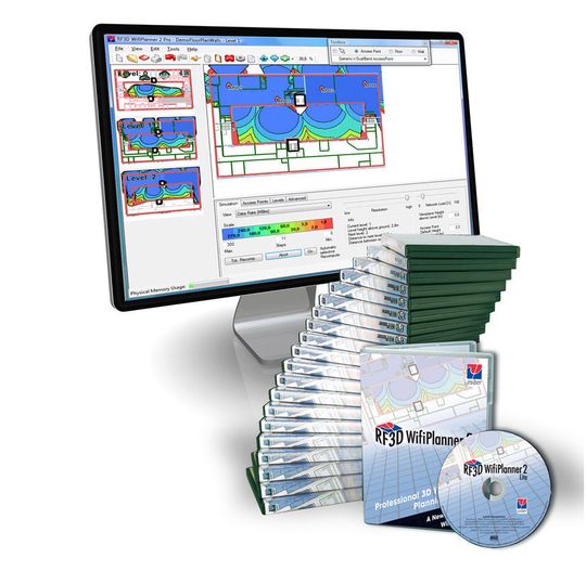 Der RF3D WifiPlanner V2 ist eine professionelle WLAN Planungssoftware für Funknetze nach IEEE 802.11 a/b/g/n Der RF3D WifiPlanner V2 ist eine professionelle WLAN Planungssoftware für Funknetze nach IEEE 802.11 a/b/g/n