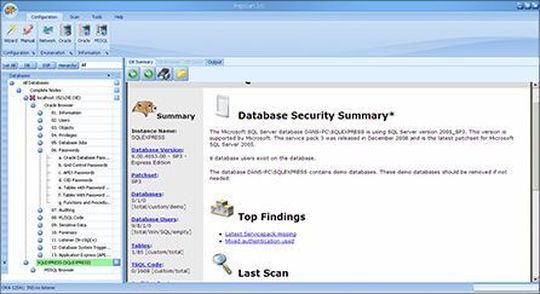 Der Schwachstellen-Scanner Repscan listet Sicherheitslücken aller gängigen Datenbank-Plattformen auf. Der Schwachstellen-Scanner Repscan listet Sicherheitslücken aller gängigen Datenbank-Plattformen auf.