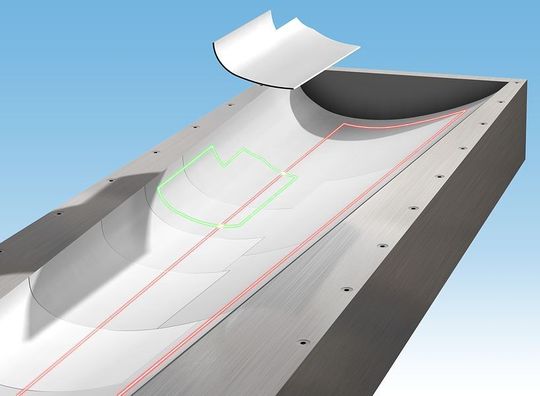Beim Aufbau von Karbonfaserteilen projizieren die Systeme von LAP die Lage der einzelnen Kohlefaseranlagen mit Laserstrahlen. Das spart Zeit und Geld. Bilder: LAP Beim Aufbau von Karbonfaserteilen projizieren die Systeme von LAP die Lage der einzelnen Kohlefaseranlagen mit Laserstrahlen. Das spart Zeit und Geld. Bilder: LAP
