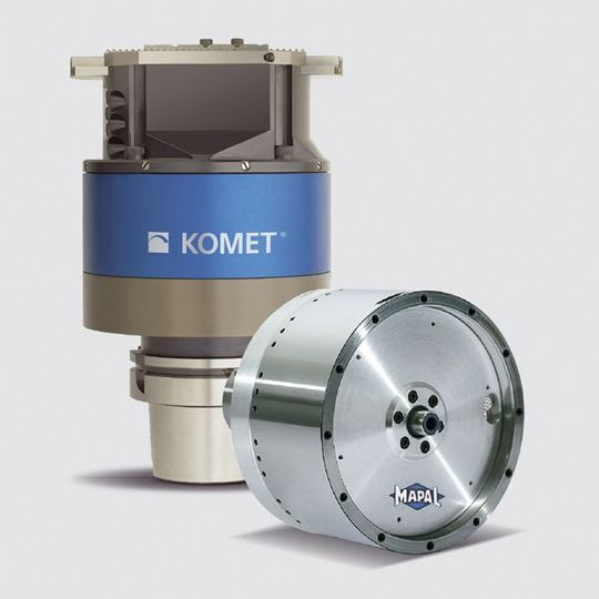 Bild 1: Komtronic von Komet und Tooltronic von Mapal sind die technologisch führenden U-Achssysteme. Über eine zusätzliche, CNC-gesteuerte „Werkzeugachse“ erhöhen sie die Bearbeitungsmöglichkeiten von Werkzeugmaschinen. Bild: Mapal/Komet Bild 1: Komtronic von Komet und Tooltronic von Mapal sind die technologisch führenden U-Achssysteme. Über eine zusätzliche, CNC-gesteuerte „Werkzeugachse“ erhöhen sie die Bearbeitungsmöglichkeiten von Werkzeugmaschinen. Bild: Mapal/Komet