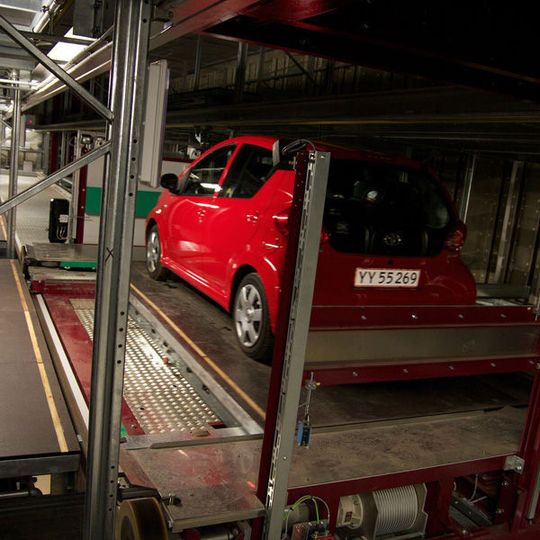 Einblick in Kopenhagens erste vollautomatische Parkanlage. Bild: Westfalia Einblick in Kopenhagens erste vollautomatische Parkanlage. Bild: Westfalia