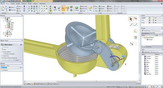 Die Erweiterungen in SpaceClaim 2010 beinhalten umfangreiche neue Funktionen für die Blechteilkonstruktion. (Bild: Lino)
