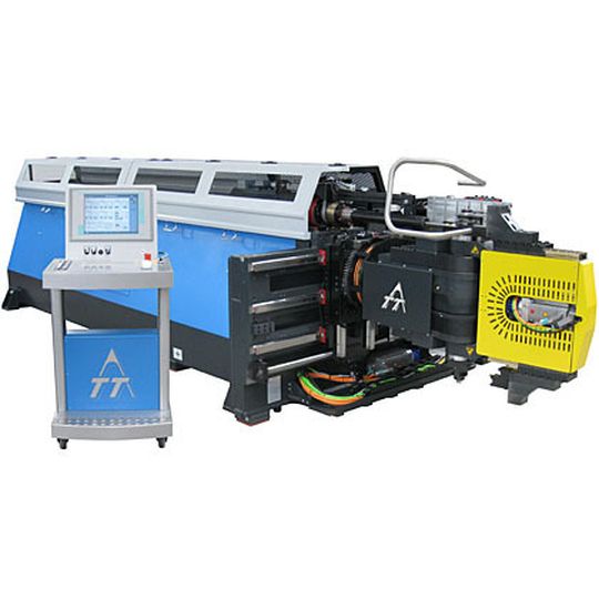 Die Rohrbiegemaschine Tubotron Vario 40 RL von Tracto-Technik biegt selbst komplizierte Rohrgeometrien. Bild: Tracto Technik Die Rohrbiegemaschine Tubotron Vario 40 RL von Tracto-Technik biegt selbst komplizierte Rohrgeometrien. Bild: Tracto Technik