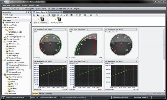 NetCrunch 6 von AdRem Software bietet auch eine Konsole für die Echtzeitansicht des Netzwerkzustands NetCrunch 6 von AdRem Software bietet auch eine Konsole für die Echtzeitansicht des Netzwerkzustands