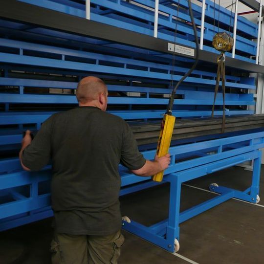 Durch die patentierte Aufnahme Schwab-Secure-Lock wird der Gondel sanft Material entnommen. Ein Knopfdruck bringt die gewünschte Gondel in Position. Bild: Schwab Durch die patentierte Aufnahme Schwab-Secure-Lock wird der Gondel sanft Material entnommen. Ein Knopfdruck bringt die gewünschte Gondel in Position. Bild: Schwab