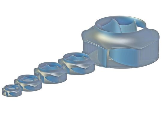 Neue Radialventilatorenbaureihe „RadiCal“ für den Einsatz in der Luft- und Klimatechnik. Die Laufräder der Ventilatoren sind auf Motor und Elektronik abgestimmt, um eine hocheffiziente Gesamtlösung zu erzielen. (Bild: Bilder: ebm-papst)