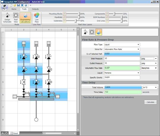 Mit der Konfigurationssoftware können Ingenieure mehrere Berichtsarten als Unterstützung für ihr Design erstellen. (Bild: Swagelok)