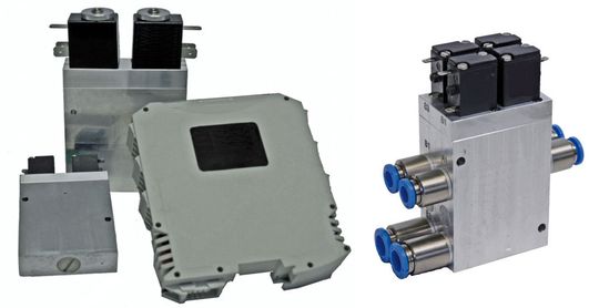 Zylindersteuerung, die mit Abluftdrosselung und Gegenluft herkömmliche Endlagendämpfungen überflüssig macht (Bild: innomotix)