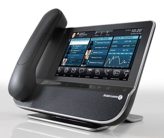 Sehr chic, einfach zu bedienen, mit (Open-Source-)Software zu füttern und 600 Euro teuer: das MyIC Phone von Alcatel-Lucent; Sehr chic, einfach zu bedienen, mit (Open-Source-)Software zu füttern und 600 Euro teuer: das MyIC Phone von Alcatel-Lucent;