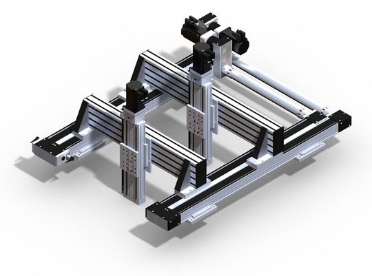 Die Variante GPA des Linarmoduls 160/15 kommt dann zum einsatz, wenn zwei Flächenportale innerhalb des gleichen Arbeitsraum betrieben werden sollen. (Bild: IEF Werner)