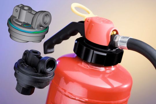 Der zentrale Ventilkörper einer neuen Feuerlöschergeneration besteht aus dem Spezialpolyamid Ultramid T KR 4355 G10. (Bild: BASF)