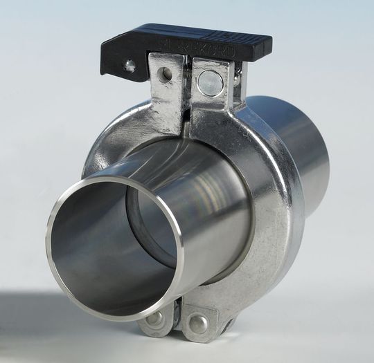 Kleinflanschverbindung mit Schnellspannring (Bild: Linnemann)