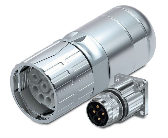 M17 und M23 Industriesteckverbinder mit Speedcon-Schnellverriegelung. (Bild: Coninvers)