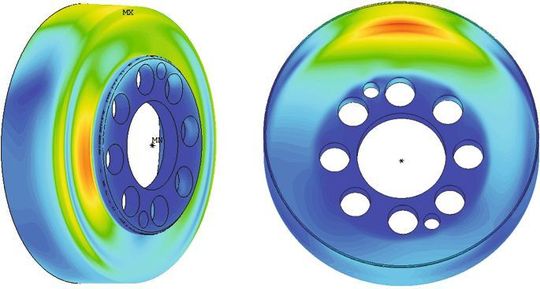 Bild 1: Simulationsmodell eines Flexsplines für die neue Getriebegeneration.