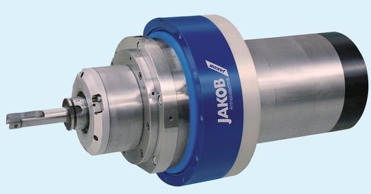Bild 1: Beispielhafte Ausführung des Motorspindel-Schutzsystems mit Motorspindel. (Bild: Jakob) Bild 1: Beispielhafte Ausführung des Motorspindel-Schutzsystems mit Motorspindel. (Bild: Jakob)