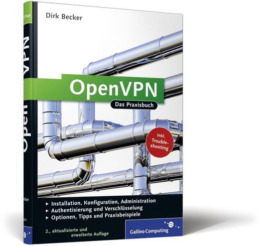 Mit dem Fachbuch „OpenVPN - Das Praxisbuch“ richten auch Einsteiger schnell verschlüsselte Verbindungen mit dem OpenSource VPN-Tool OpenVPN ein. Mit dem Fachbuch „OpenVPN - Das Praxisbuch“ richten auch Einsteiger schnell verschlüsselte Verbindungen mit dem OpenSource VPN-Tool OpenVPN ein.