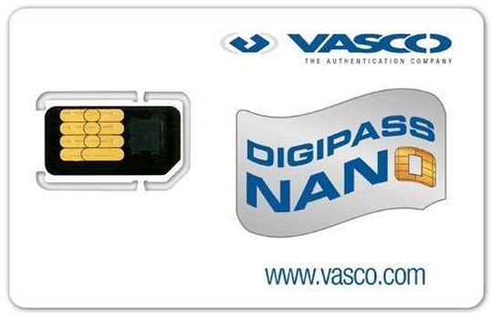 Sicherheitsschicht: Vasco Digipass Nano wird zusammen mit der SIM-Karte ins Handy eingesetzt. Sicherheitsschicht: Vasco Digipass Nano wird zusammen mit der SIM-Karte ins Handy eingesetzt.
