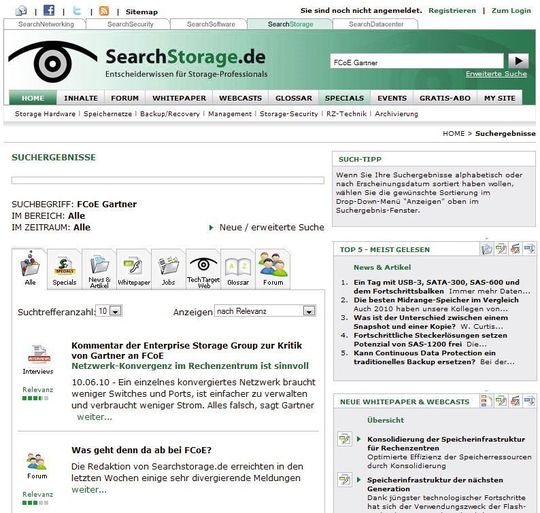 Das Forum für die Storage-Community. Das Forum für die Storage-Community.
