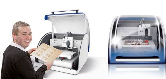 Eine neue Dimension im Inhouse-PCB-Prototyping: LPKF stellt eine verbesserte Generation der Fräsbohrplotter vor. (Bild: LPKF) Eine neue Dimension im Inhouse-PCB-Prototyping: LPKF stellt eine verbesserte Generation der Fräsbohrplotter vor. (Bild: LPKF)