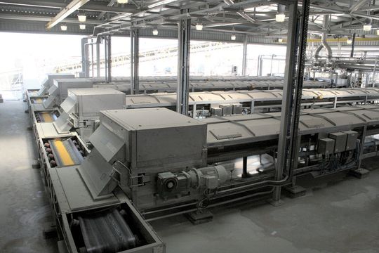 Sandvik steel belt cooling lines for sulphur solidification (Picture: Sandvik Process Systems) Sandvik steel belt cooling lines for sulphur solidification (Picture: Sandvik Process Systems)