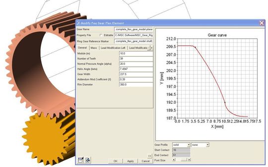 Mit dem Simulationswerkzeug können Ingenieure das statische und dynamische Systemverhalten von Getrieben virtuell testen. (MSC.Software) Mit dem Simulationswerkzeug können Ingenieure das statische und dynamische Systemverhalten von Getrieben virtuell testen. (MSC.Software)