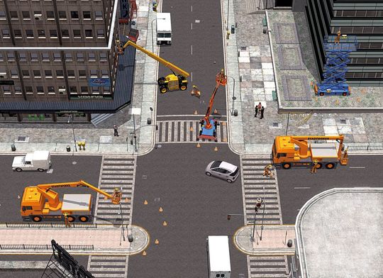 Bild 1: Nicht nur vom Einsatz, sondern auch von den auszuführenden Arbeiten hängt die Auswahl der Hubarbeitsbühne ab. (Bild: Meditüv)