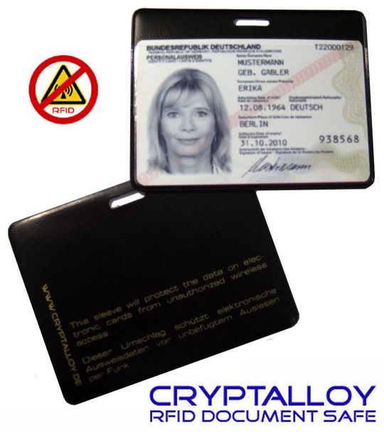 Um RFID-Chips vor unerlaubten Auslesen zu schützen hat Kryptronic mit Cryptalloy eine Legierung entwickelt, die speziell auf die Abschirmung von RFID-Signalen optimiert wurde. Um RFID-Chips vor unerlaubten Auslesen zu schützen hat Kryptronic mit Cryptalloy eine Legierung entwickelt, die speziell auf die Abschirmung von RFID-Signalen optimiert wurde.