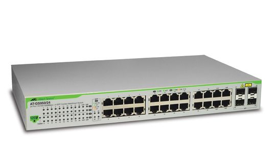 Bis zur Größe von 24 Ports arbeiten die Switches ohne Lüfter. Bis zur Größe von 24 Ports arbeiten die Switches ohne Lüfter.