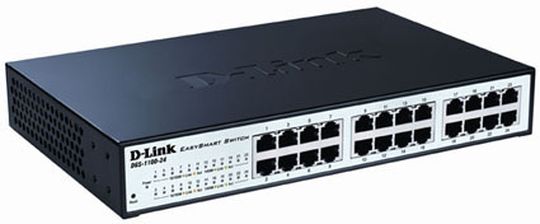 Der D-Link DGS-1100-24 läuft wie sein Pendant mit 16 Ports ohne Lüfter und deshalb geräuschlos. Der D-Link DGS-1100-24 läuft wie sein Pendant mit 16 Ports ohne Lüfter und deshalb geräuschlos.
