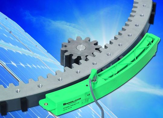 Das Position-Coding-System PCI leistet eine berührungslose Drehwinkelerfassung an Großwälzlager für den Einsatz in erneuerbaren Energiequellen, aber auch bei Schiffs- und Hafentechnik sowie im Nutz- und Spezialfahrzeugebau Das Position-Coding-System PCI leistet eine berührungslose Drehwinkelerfassung an Großwälzlager für den Einsatz in erneuerbaren Energiequellen, aber auch bei Schiffs- und Hafentechnik sowie im Nutz- und Spezialfahrzeugebau