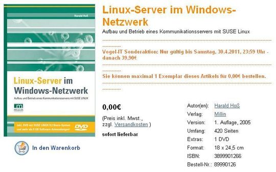 CloudComputing-Insider verschenkt das IT-Fachbuch „Linux-Server im Windows-Netzwerk“ CloudComputing-Insider verschenkt das IT-Fachbuch „Linux-Server im Windows-Netzwerk“