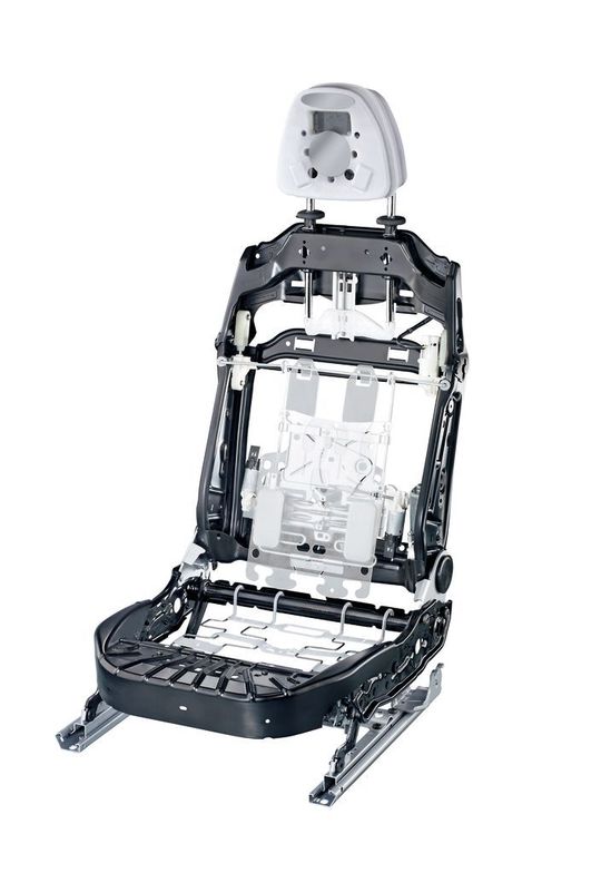 Eine moderne Autositzstruktur – Potenzial zum Leichtbau mit hochfesten Stählen. (Bild: Brose) Eine moderne Autositzstruktur – Potenzial zum Leichtbau mit hochfesten Stählen. (Bild: Brose)