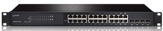 Der Lancom GS-1224P ist mit 24 Gigabit-Ethernet-Ports ausgestattet. Der Lancom GS-1224P ist mit 24 Gigabit-Ethernet-Ports ausgestattet.