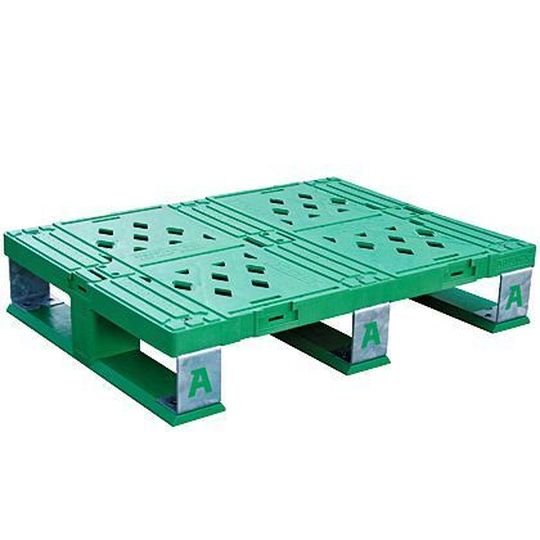 Mit etwa 11 kg Gewicht ist die Palette Arpack 500 KS optimal als robuste Poolpalette zwischen Industrie und Handel einsetzbar. Bild: Arpack Mit etwa 11 kg Gewicht ist die Palette Arpack 500 KS optimal als robuste Poolpalette zwischen Industrie und Handel einsetzbar. Bild: Arpack