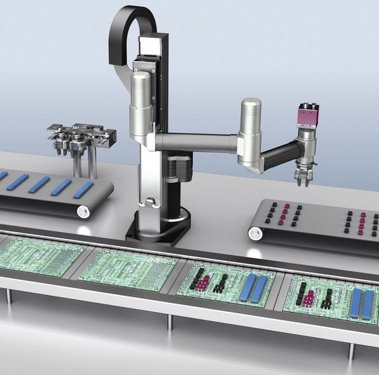 Bild 1: Montagestation für die Mikromontagetechnik. (Bild: Harmonic Drive) Bild 1: Montagestation für die Mikromontagetechnik. (Bild: Harmonic Drive)
