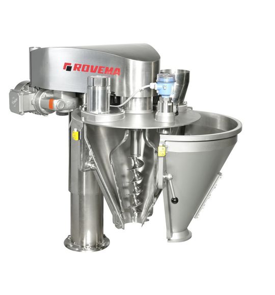 Das Hygienedesign verkürzt durch Trichter in V2A oder V4A den Reinigungsprozess. (Bild: Rovema) Das Hygienedesign verkürzt durch Trichter in V2A oder V4A den Reinigungsprozess. (Bild: Rovema)