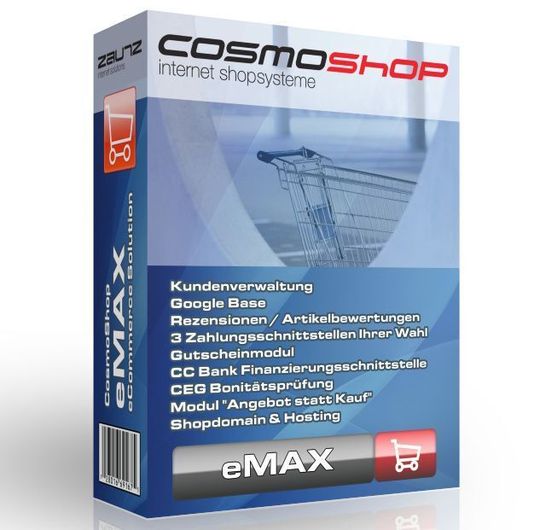 CosmoShop jetzt mit anpassbaren Design-Vorlagen und integrierter Bestandsverwaltung. CosmoShop jetzt mit anpassbaren Design-Vorlagen und integrierter Bestandsverwaltung.