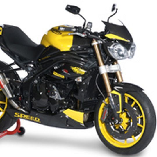 Alles drangeschraubt, was machbar ist: die getunte Speed Triple. Alles drangeschraubt, was machbar ist: die getunte Speed Triple.