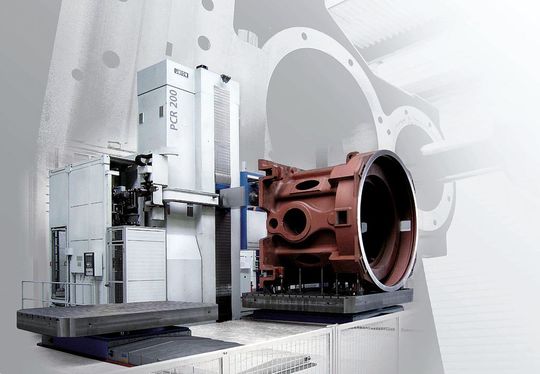 Für die präzise Bearbeitung großer Bauteile aus Guss oder Stahl, beispielsweise in der Energietechnik sowie im Werkzeug- und Formenbau, sind leistungsfähige Großfräsmaschinen gefragt. In möglichst nur zwei Aufspannungen sollen die Bauteile schnell und genau komplett bearbeitet werden. (Bild: Union) Für die präzise Bearbeitung großer Bauteile aus Guss oder Stahl, beispielsweise in der Energietechnik sowie im Werkzeug- und Formenbau, sind leistungsfähige Großfräsmaschinen gefragt. In möglichst nur zwei Aufspannungen sollen die Bauteile schnell und genau komplett bearbeitet werden. (Bild: Union)