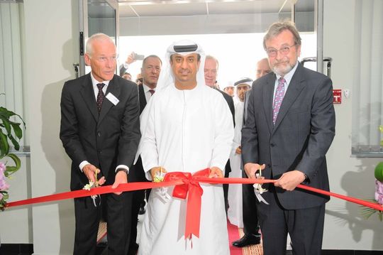 Opening ceremony of KSB's new regional headquarter in Dubai. From left: Jan Stoop, member of the KSB Aktiengesellschaft Board of Management, Ibrahim Mohammed Al Janahi, Deputy CEO of the Jebel Ali Free Zone Authority, and Klaus Ranner, Germany's consul-general in Dubai. (Picture: KSB) Opening ceremony of KSB's new regional headquarter in Dubai. From left: Jan Stoop, member of the KSB Aktiengesellschaft Board of Management, Ibrahim Mohammed Al Janahi, Deputy CEO of the Jebel Ali Free Zone Authority, and Klaus Ranner, Germany's consul-general in Dubai. (Picture: KSB)