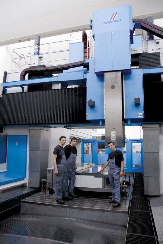 Auf der neuen Heyligenstaedt Portalfräsmaschine werden Maschinenbetten für die anspruchsvollsten Werkzeugmaschinenbauer Europas hergestellt. (Bild: Böhm) Auf der neuen Heyligenstaedt Portalfräsmaschine werden Maschinenbetten für die anspruchsvollsten Werkzeugmaschinenbauer Europas hergestellt. (Bild: Böhm)