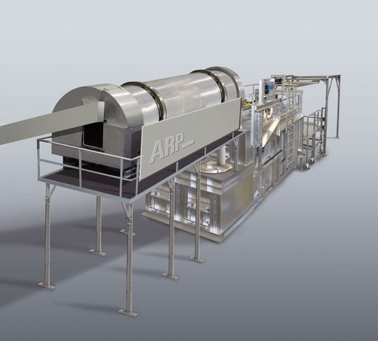Die Zyklon-Anlage von ARP erhöht die Ausbeute und senkt den Energieverbrauch beim Aluminium-Recycling. (Bild: Umweltministerium Baden-Württemberg) Die Zyklon-Anlage von ARP erhöht die Ausbeute und senkt den Energieverbrauch beim Aluminium-Recycling. (Bild: Umweltministerium Baden-Württemberg)
