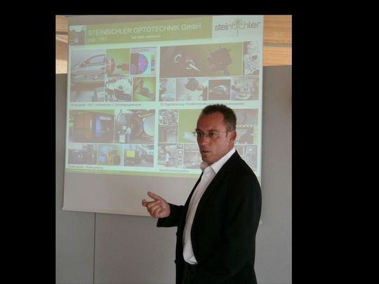 Dr. Marcus Steinbichler präsentierte Entwicklungen in Sachen optischer Datenerfassung. (Königsreuther) Dr. Marcus Steinbichler präsentierte Entwicklungen in Sachen optischer Datenerfassung. (Königsreuther)