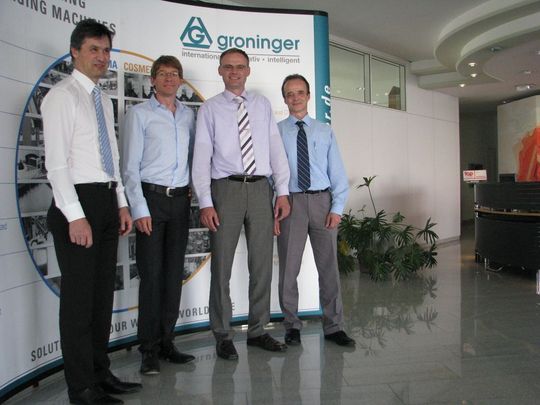 Die Kooperationspartner Thomas Huber (Skan), Volker Sigwarth (Skan) Jens Groninger, Jan Glass (beide Groninger) (Groninger)